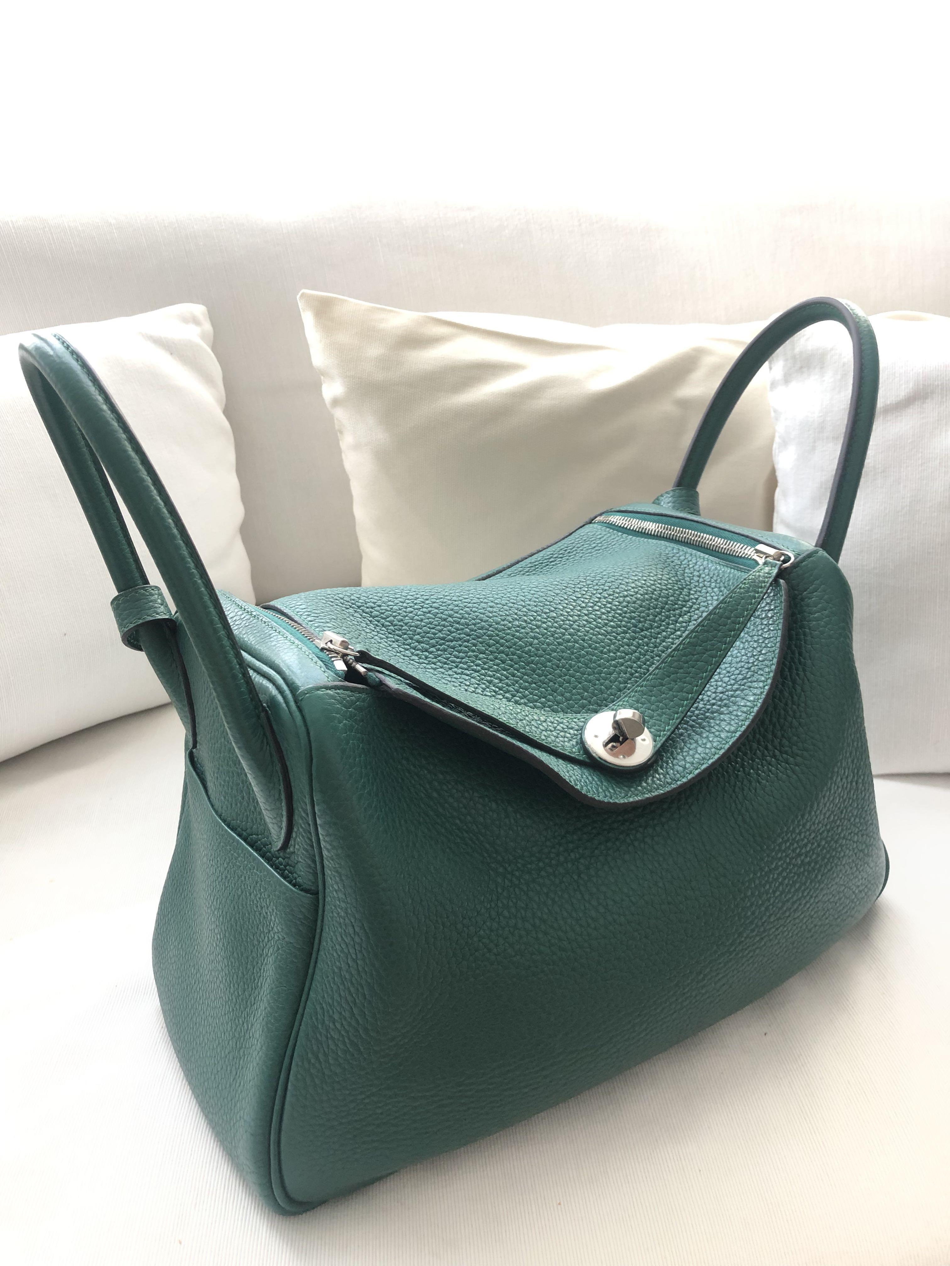 Hermes - Vert Cypress Lindy 30 in Taurillon Clémence with GHW, Luxury, Bags  & Wallets on Carousell
