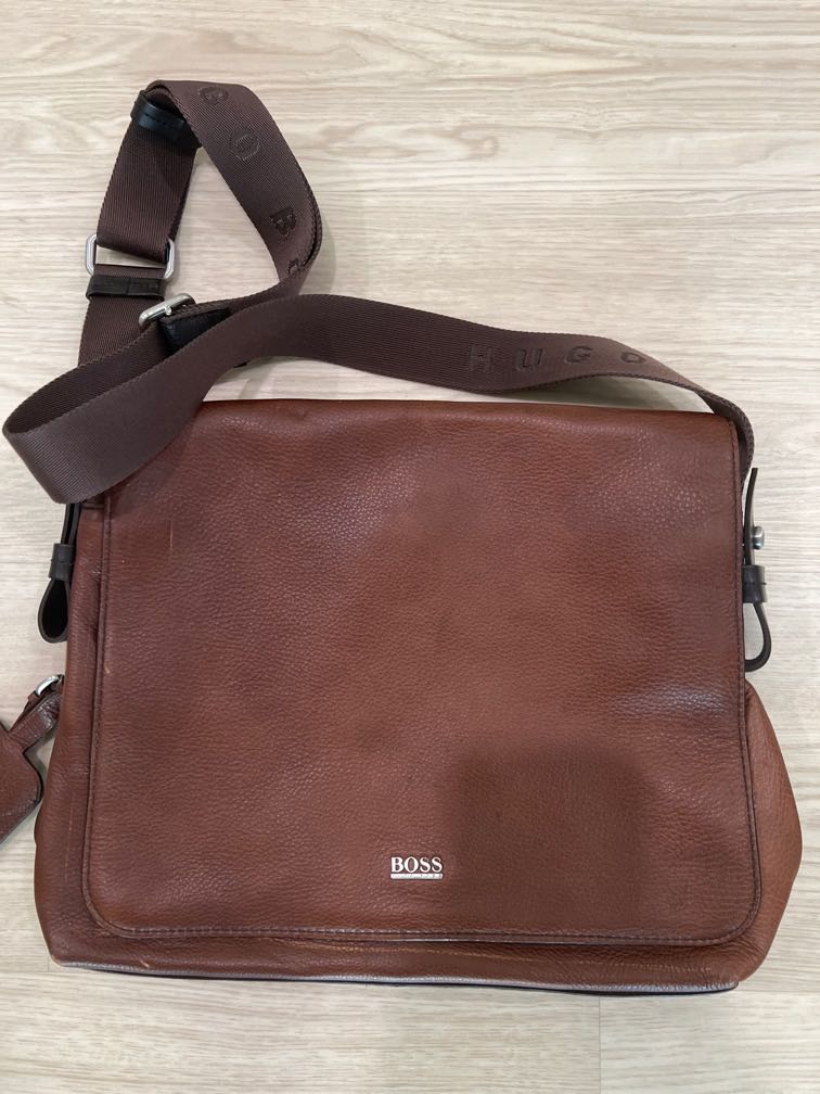 Hugo Boss Leather Sling Bag, Men's Fashion, Bags, Sling Bags on Carousell