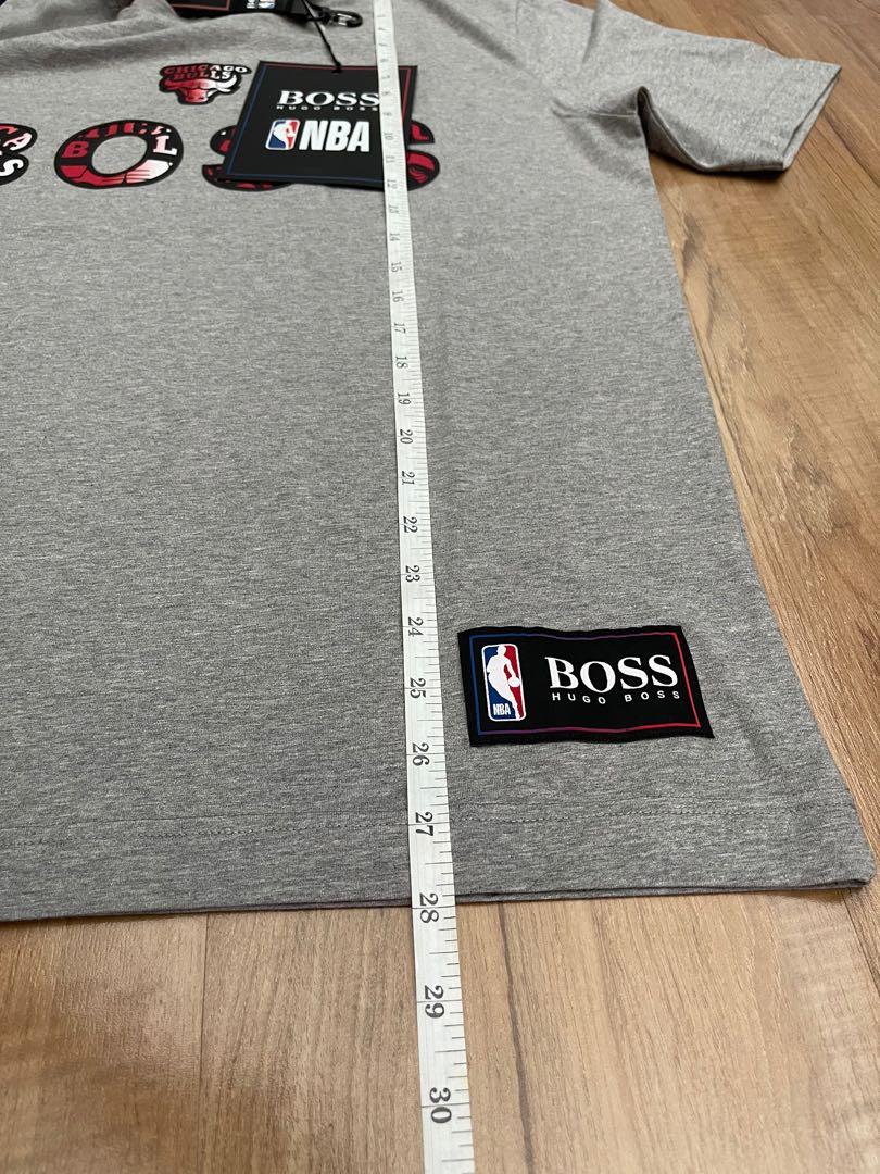 BOSS X NBA Chicago Bulls Logo Oversized T-Shirt Grey