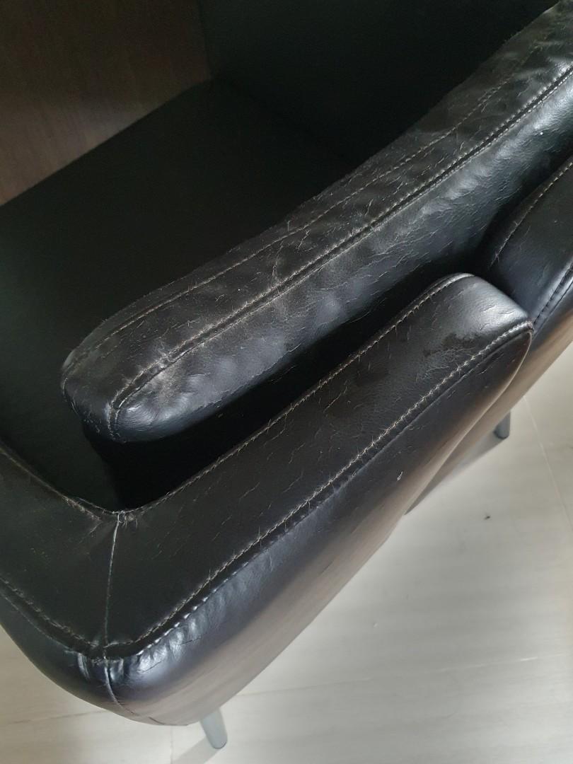 Ikea Ekero armchair faux leather, Furniture & Home Living, Furniture