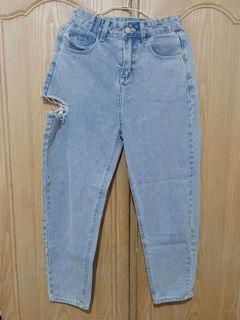IN Shop 側邊割破牛仔哈倫褲 inshop購入