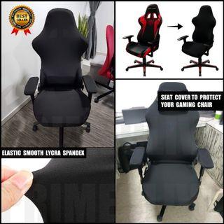 [Instock] Seat Cover For Gaming Chair Cover, Gaming Chair Slipcover (Black) - Seat cover fits gaming chair shape, osim chair, dx racer gaming chair, secretlab gaming chair, etc