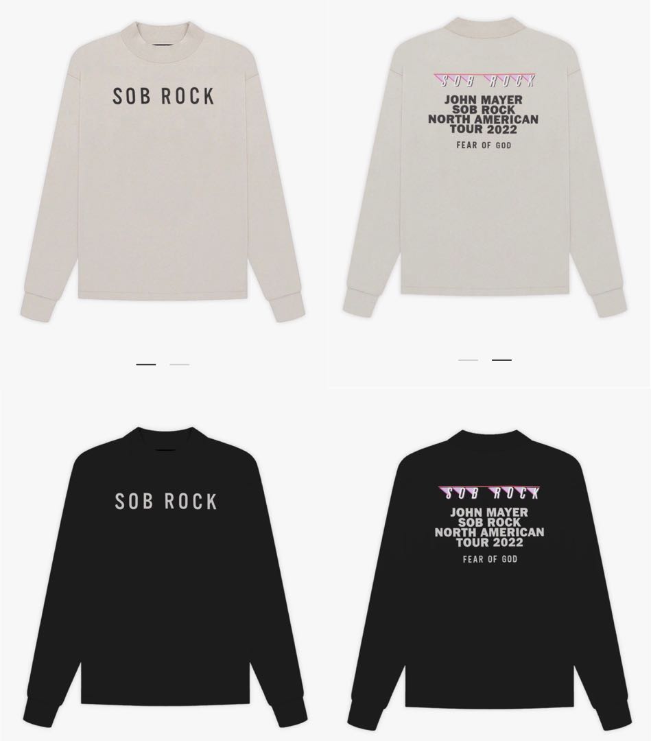 John Mayer x FOG Fear of God Sob Rock 2022 Souvenir LS T
