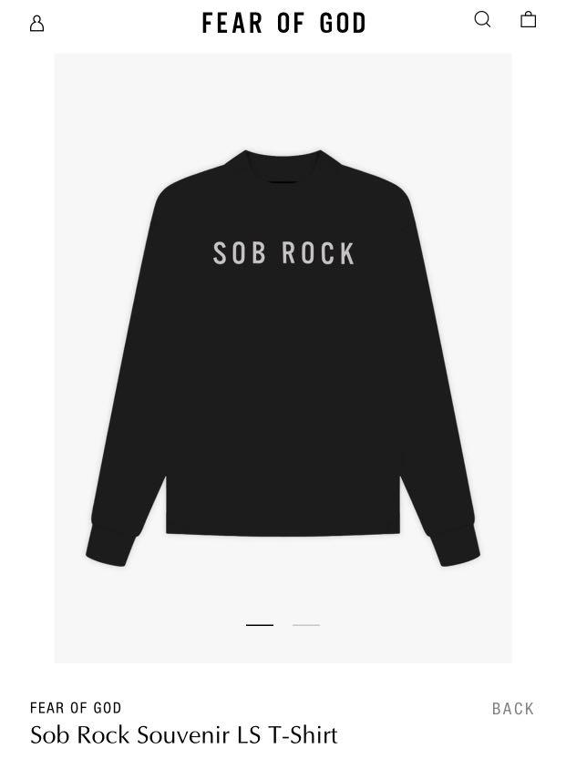 大阪買付Fear of God SOB ROCK ロンT ブラック Mサイズ Tシャツ/カットソー(七分/長袖)