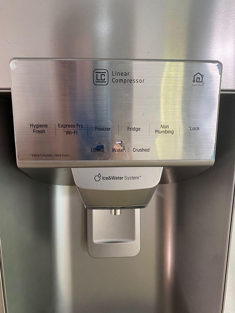 LG 601L side by side fridge freezer, TV & Home Appliances, Kitchen