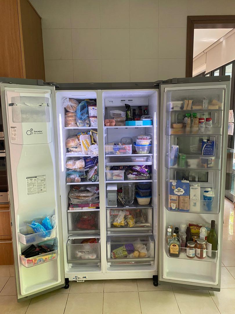 LG 601L side by side fridge freezer, TV & Home Appliances, Kitchen