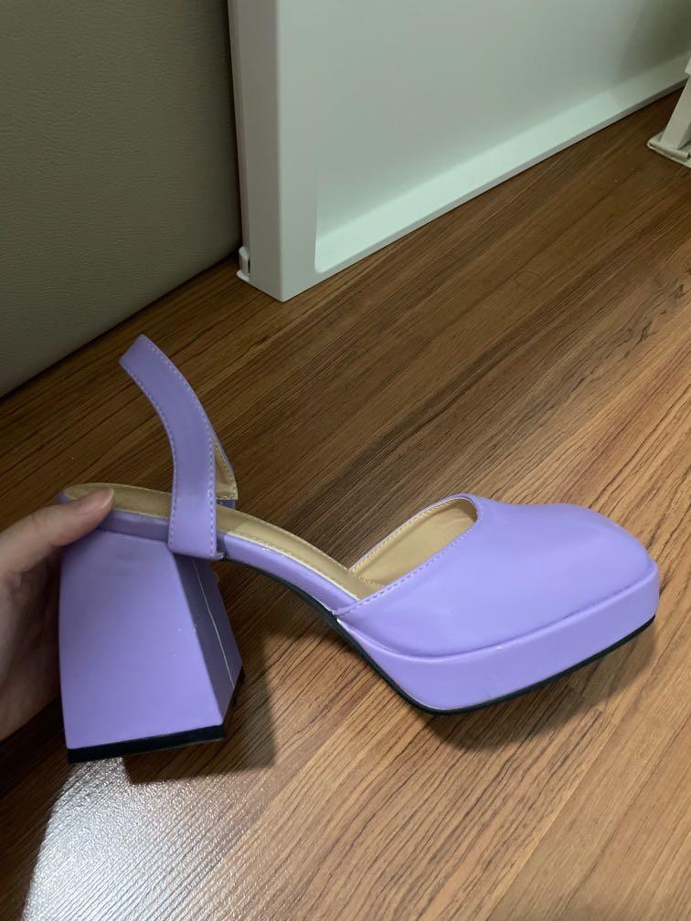 Lilac Block Heels