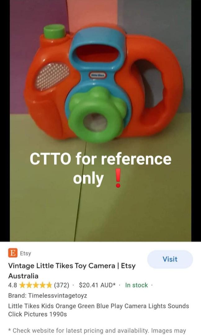 Little tikes camera toy (Category: Kids Toys) located in Cavite. Submitted by mylittlecloud_19 (Listing ID 1159787150, Image 3). Description: Little Tikes Camera toy Battery operated lights and sounds Sabi vintage n, pro vguc kht preloved 😍 Mjo malaki xa. See pics for more details. Video will send for sure buyer ❗ imus loc gcash ONLY ❗ wysiwyg as is where is ❗ flash lalamove JnT.