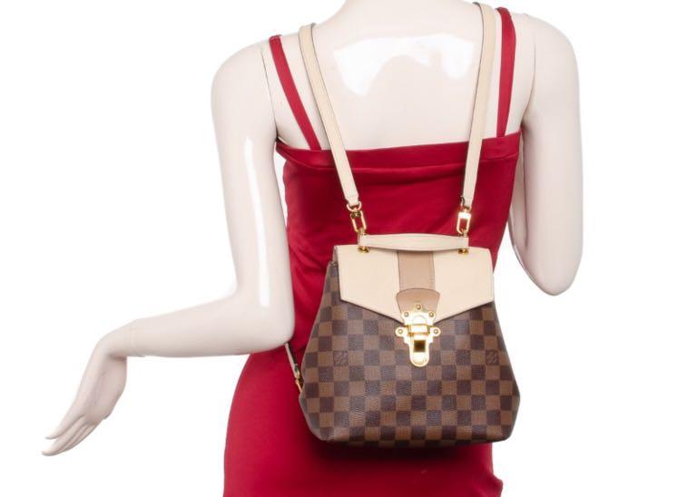 Louis Vuitton Clapton Backpack Damier Ebene Creme in Coated Canvas/Leather  with Gold-tone - US