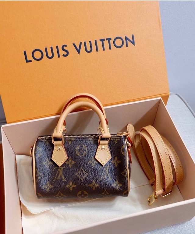 Nano speedy / mini hl cloth crossbody bag Louis Vuitton Brown in Cloth -  25987854