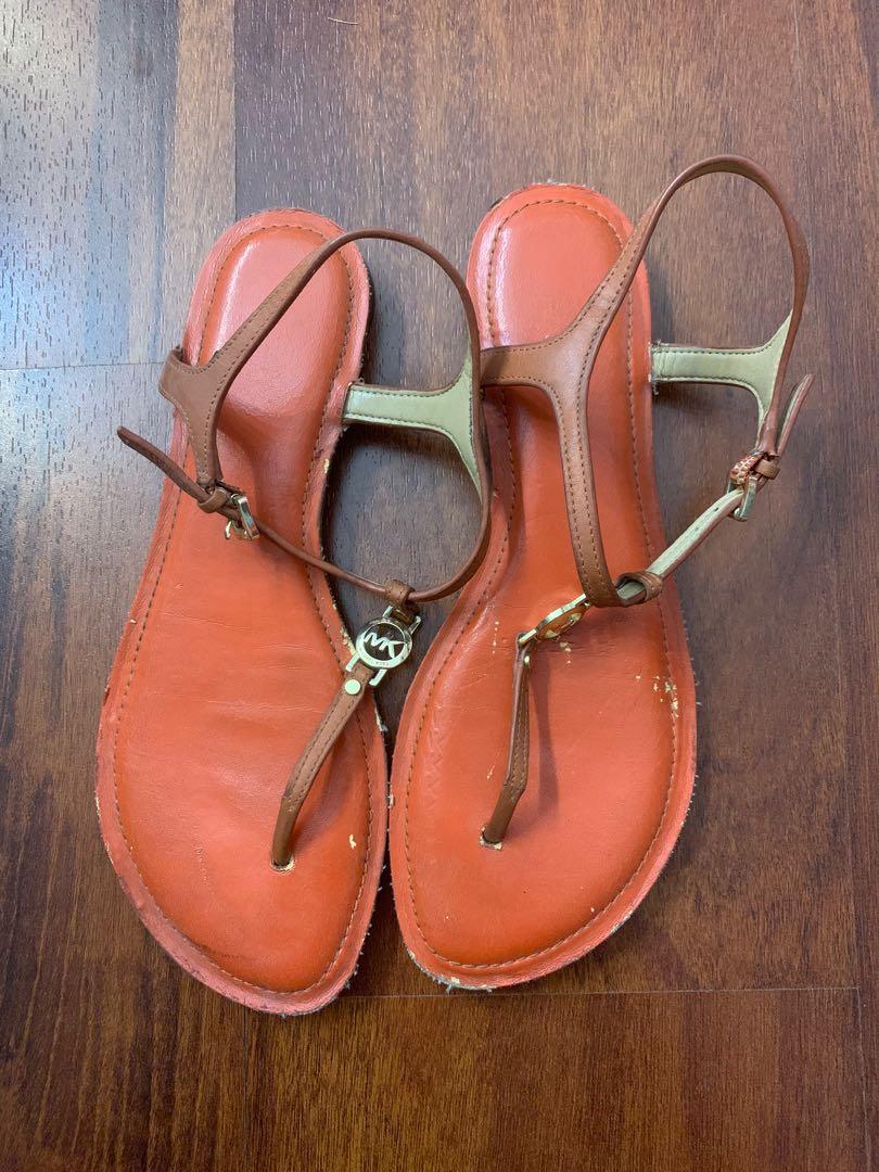 Michael Kors Orange Thong Sandals, Women's Fashion, Footwear, Flats &  Sandals on Carousell