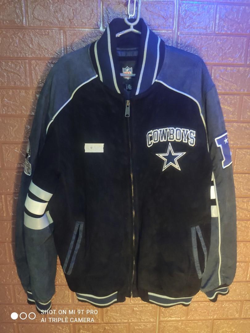 NFL cowboys leather suede jacket GIII Carl banks, Men's Fashion