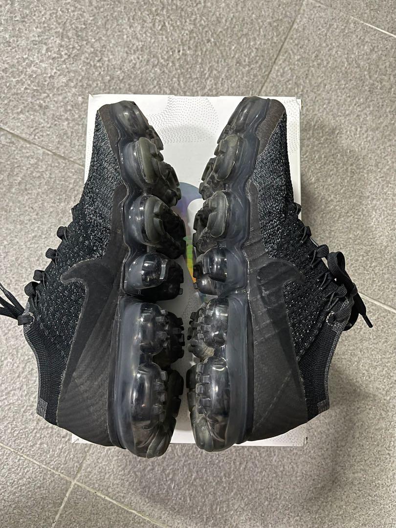 WMNS Nike Air Vapormax Flyknit US7(24cm) 初代全黑女鞋, 他的時尚