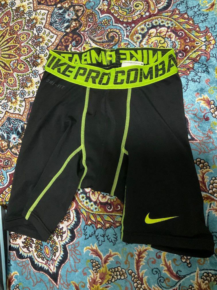 yellow nike compression pants
