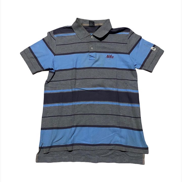 Nike stripe mini swoosh polo shirt 