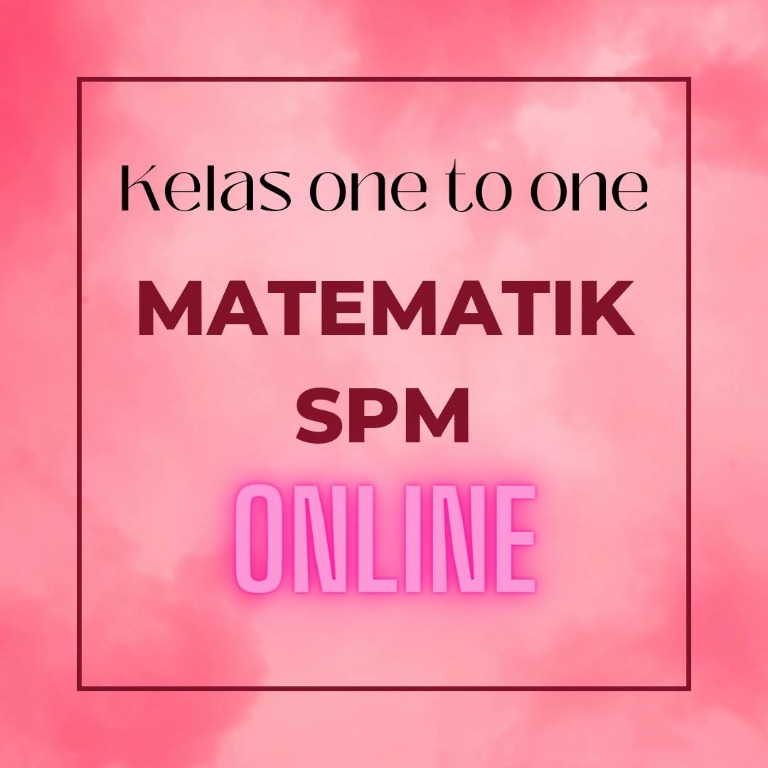 Online Tuisyen Matematik Spm Services Tuition On Carousell