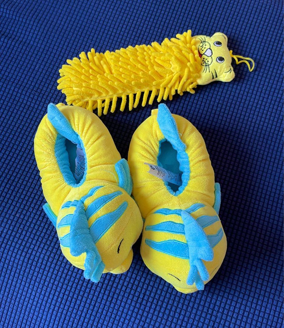 Original Disney Little Mermaid Flounder Slippers Kid 4 6yo Babies