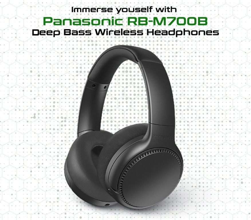 Panasonic Deep Base Wireless Headphones RBM700B, Audio, Headphones