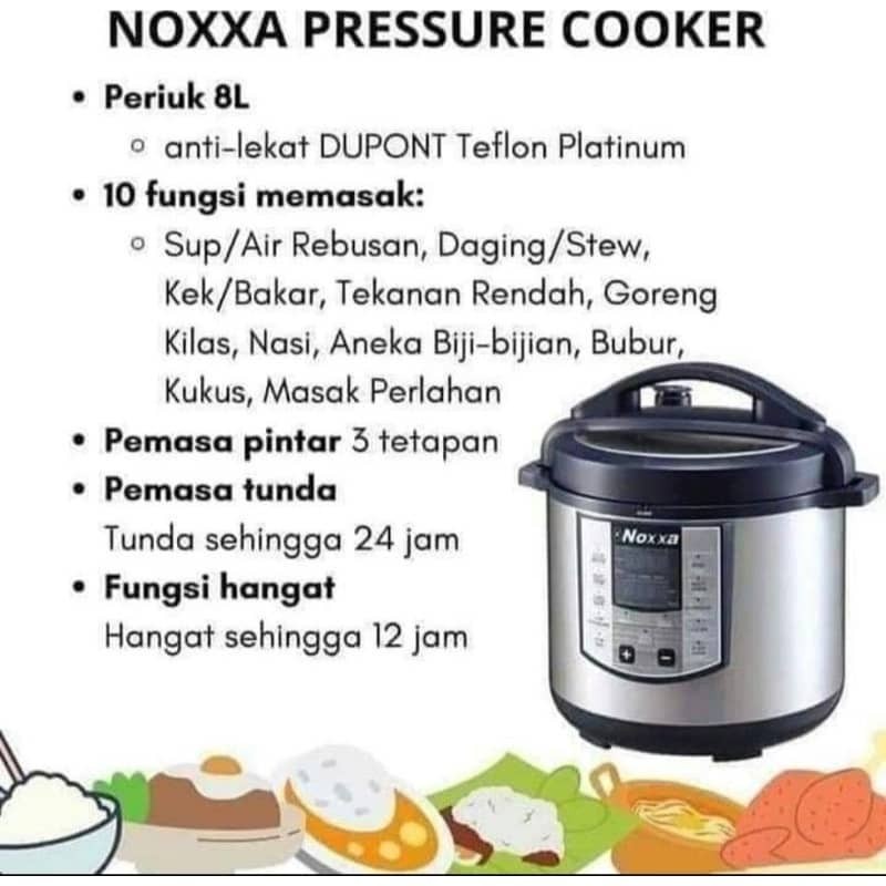 harga periuk noxxa pressure cooker