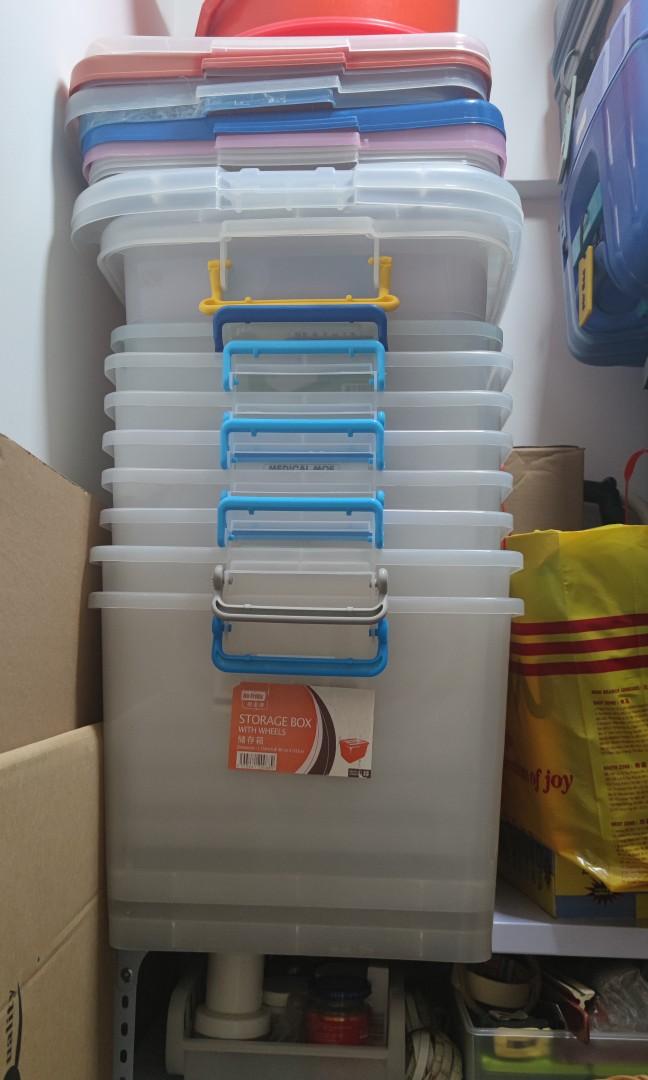 Plastic storage box 55cm x 40 cm x 30cm, Furniture & Home Living, Home