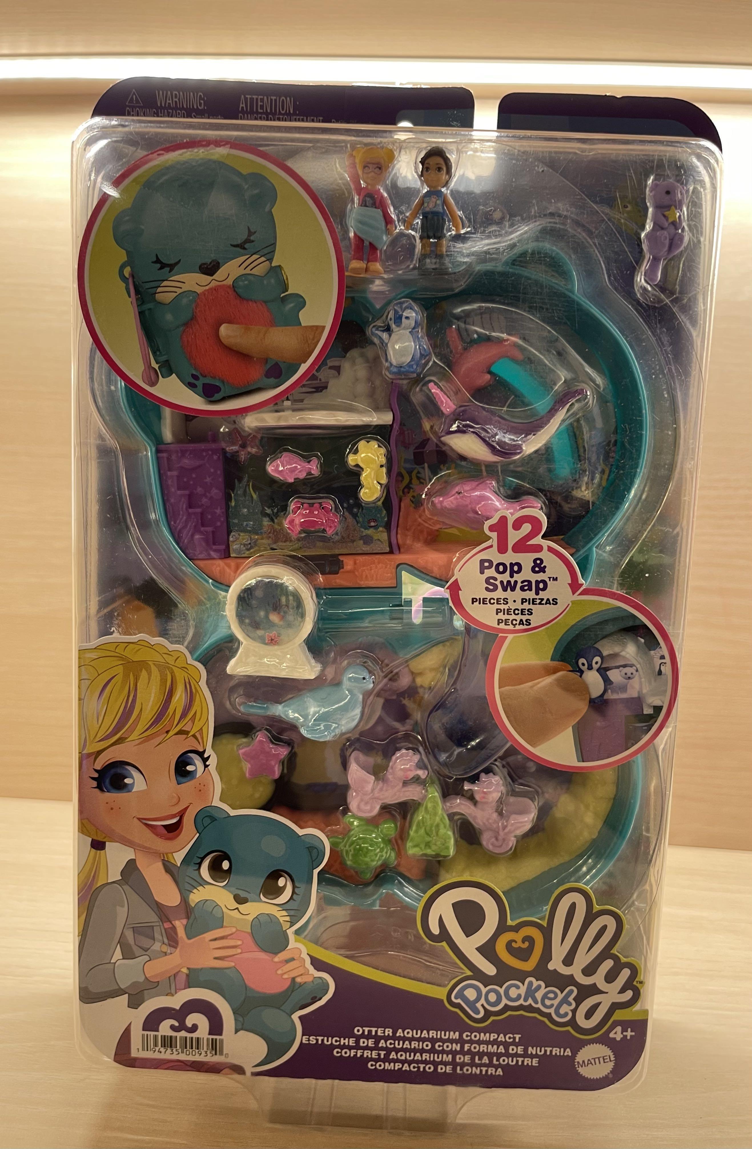Polly Pocket Otter Aquarium Compact Playset, Hobbies & Toys, Toys