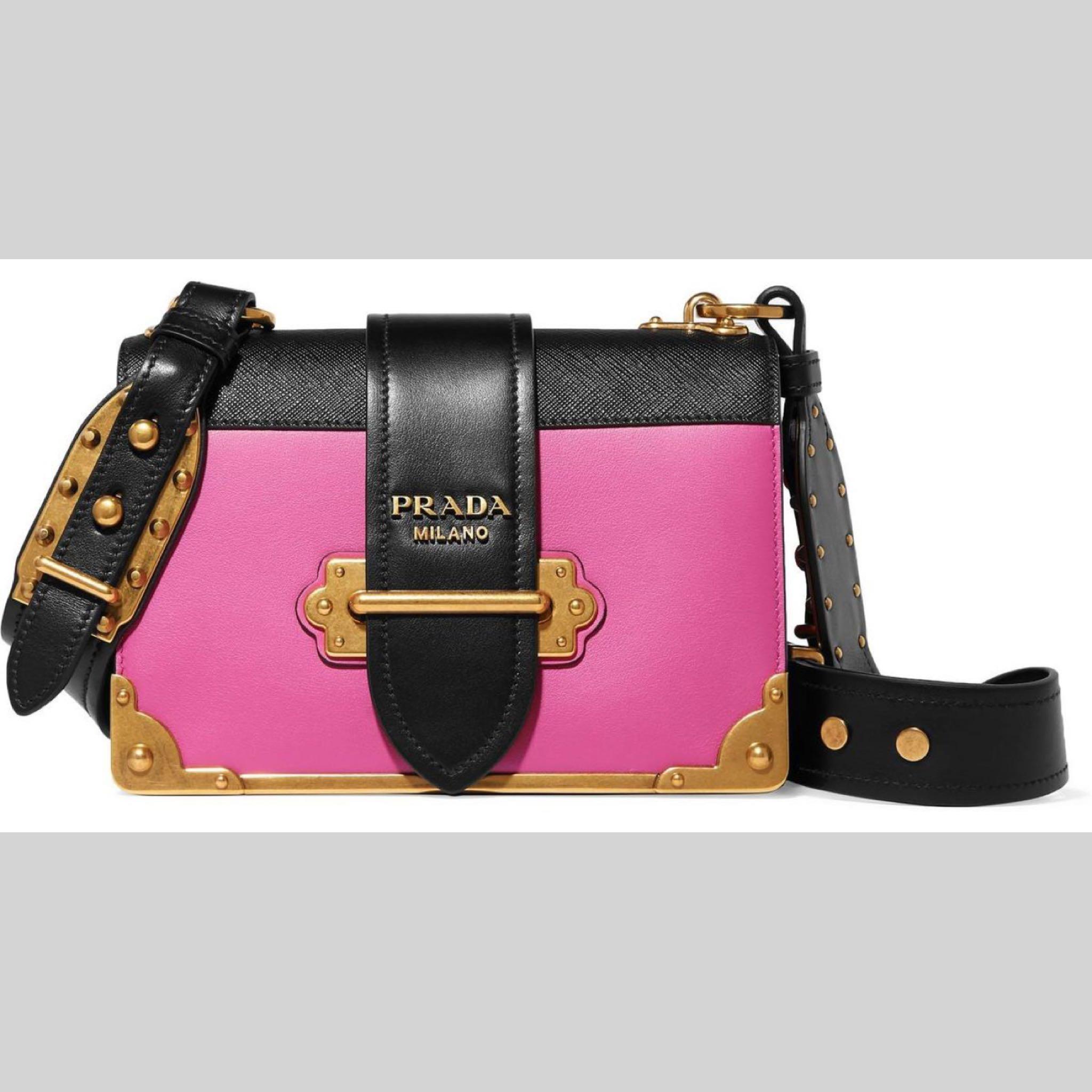 Prada Cahier Bag Pink, Luxury, Bags & Wallets on Carousell