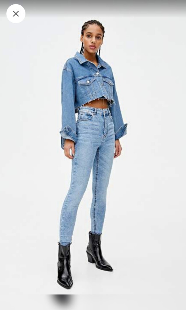 Pull\u0026Bear Jeans Skinny Highwaist, Fesyen Wanita, Pakaian Wanita, Bawahan di  Carousell