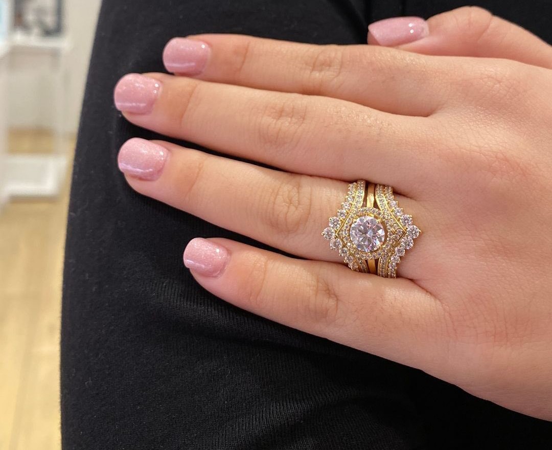 Princess wishbone ring outlet gold