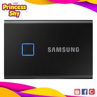 Samsung Portable SSD T7 TOUCH USB 3.2 2TB Silver External Solid State Drive - Black