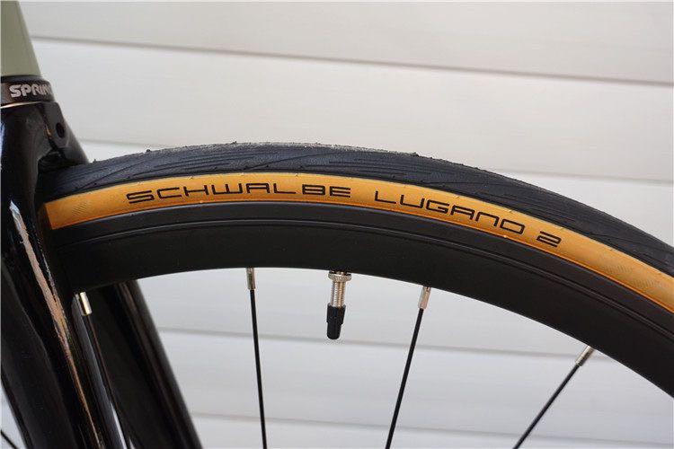 Schwalbe lugano 2 tan wall tyre yellow gum wall 700x25c