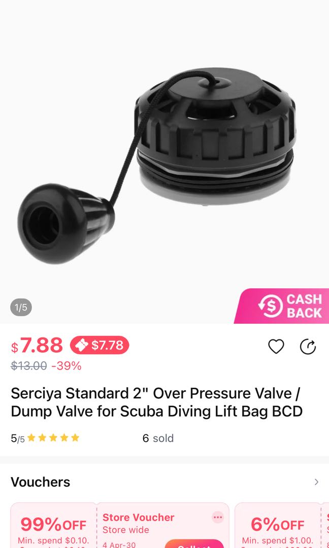 Scuba BCD Air Dump Valve Repair kit (3 unit set), Sports Equipment