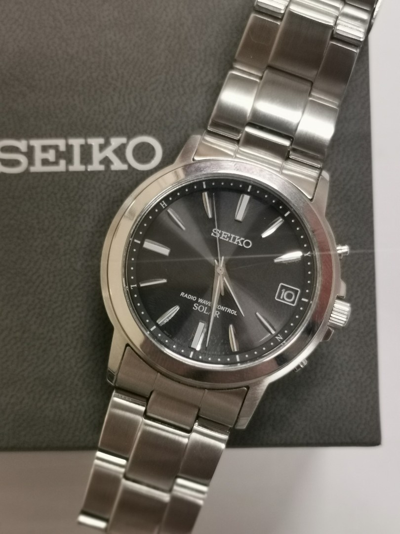 Seiko Spirit 7B52 0AFO Radio Wave Control Solar Watch Luxury