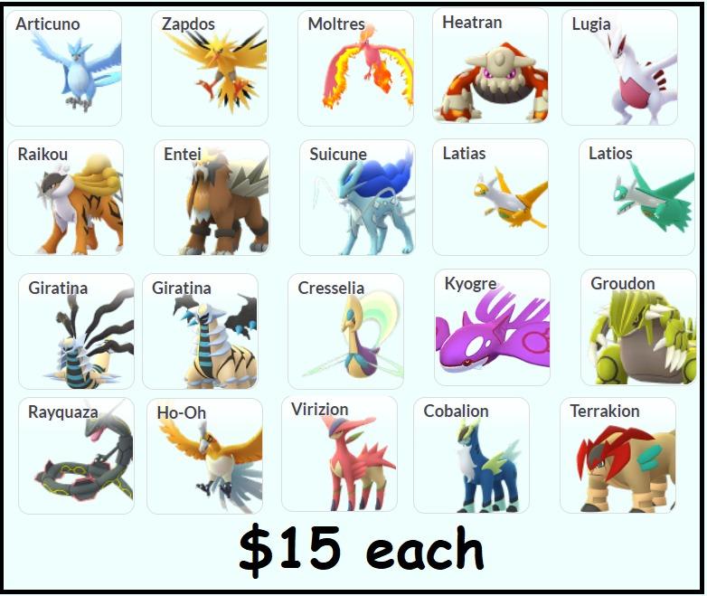 legendarios pokemon shiny