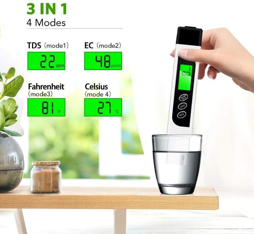 TDS Meter Digital Water Tester Hofun TDS, EC & Temperature Meter 3 in