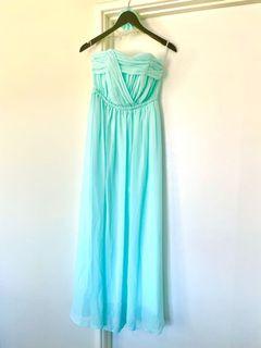 Tiffany blue tube dress long