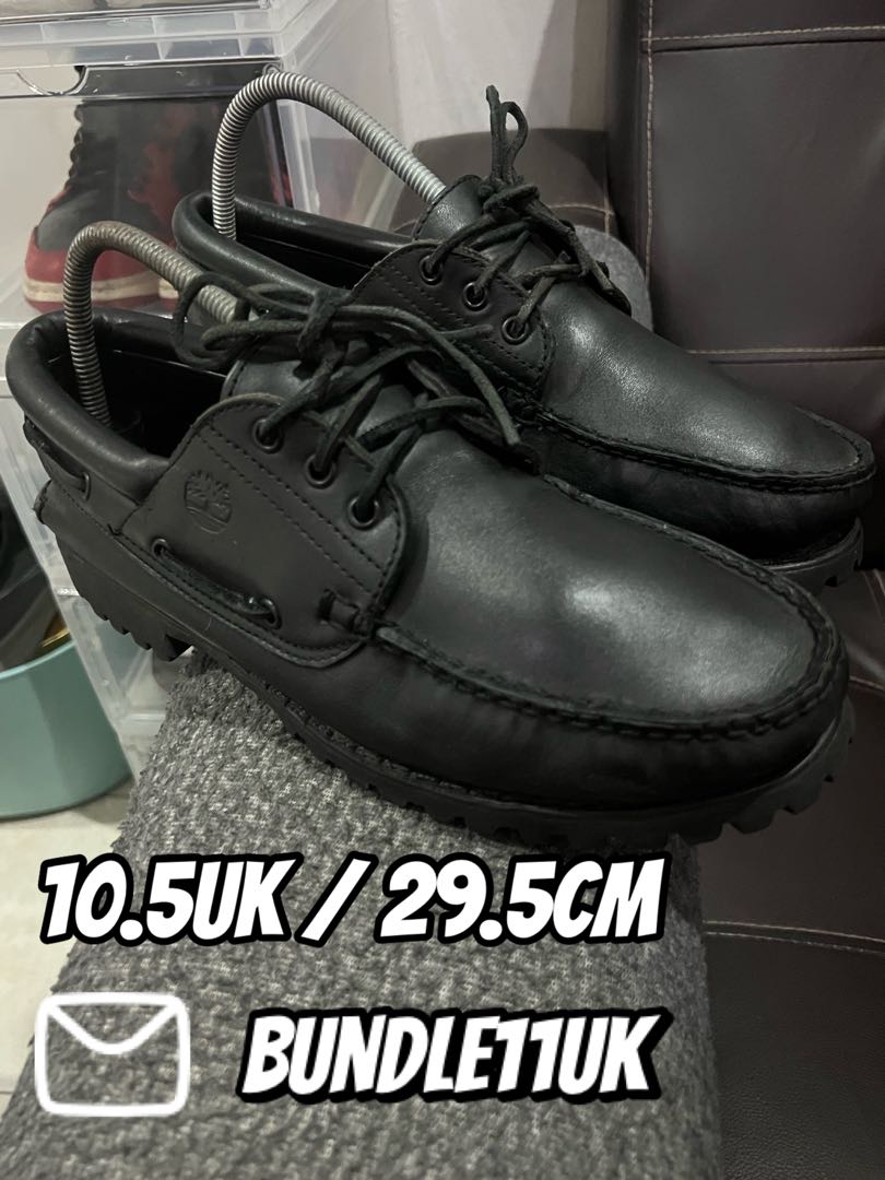 Timberland Dyo 3 Eye Lace Up Black Leather 10.5UK Men s Fashion