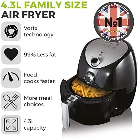 Tower T17021 Manual Air Fryer Oven with Rapid Air Circulation and