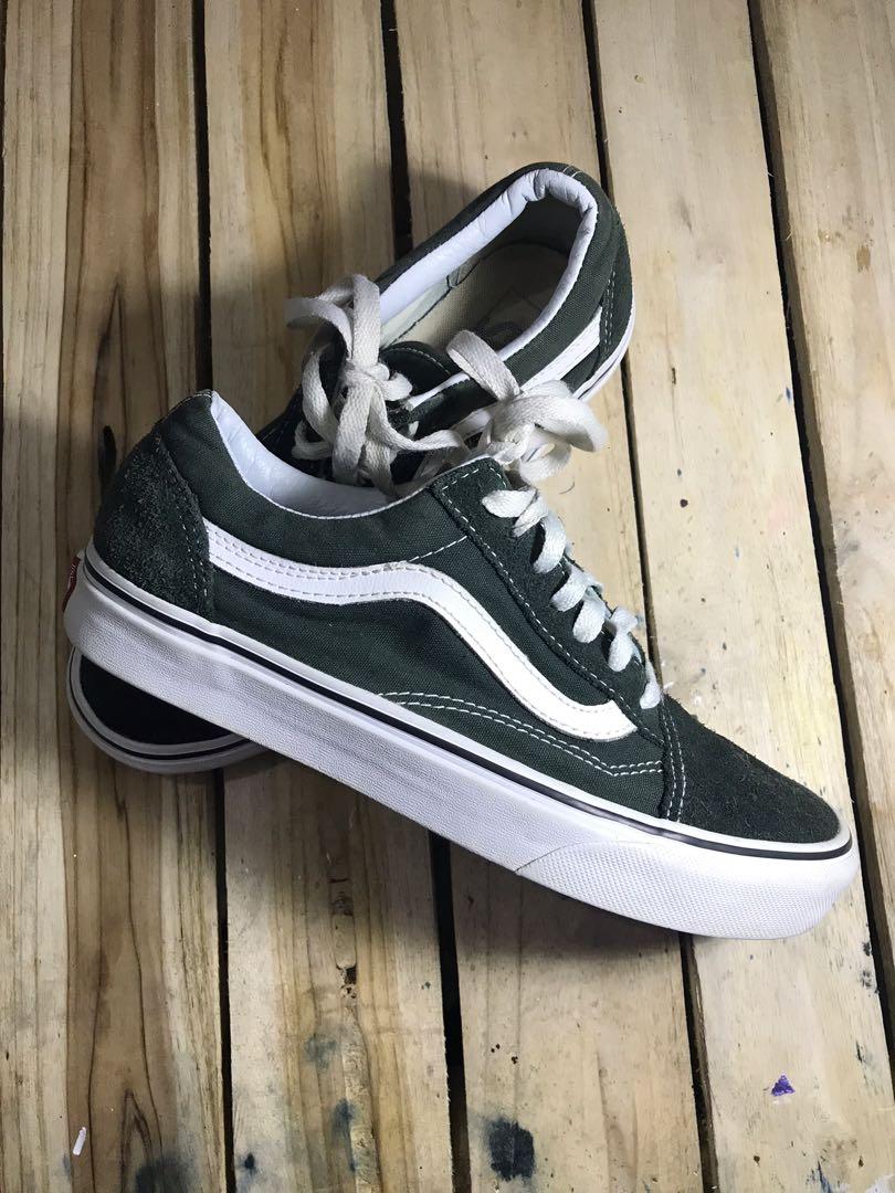 olive green platform vans