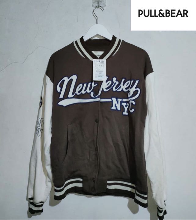 varsity jacket pull and bear JUAL CPT BU, Fesyen Wanita, Pakaian Wanita