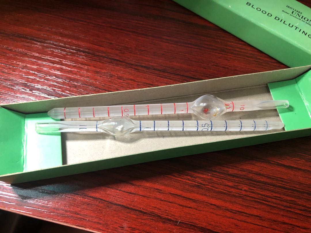 WBC and RBC Diluting Pipette for MedTech Students, Health & Nutrition