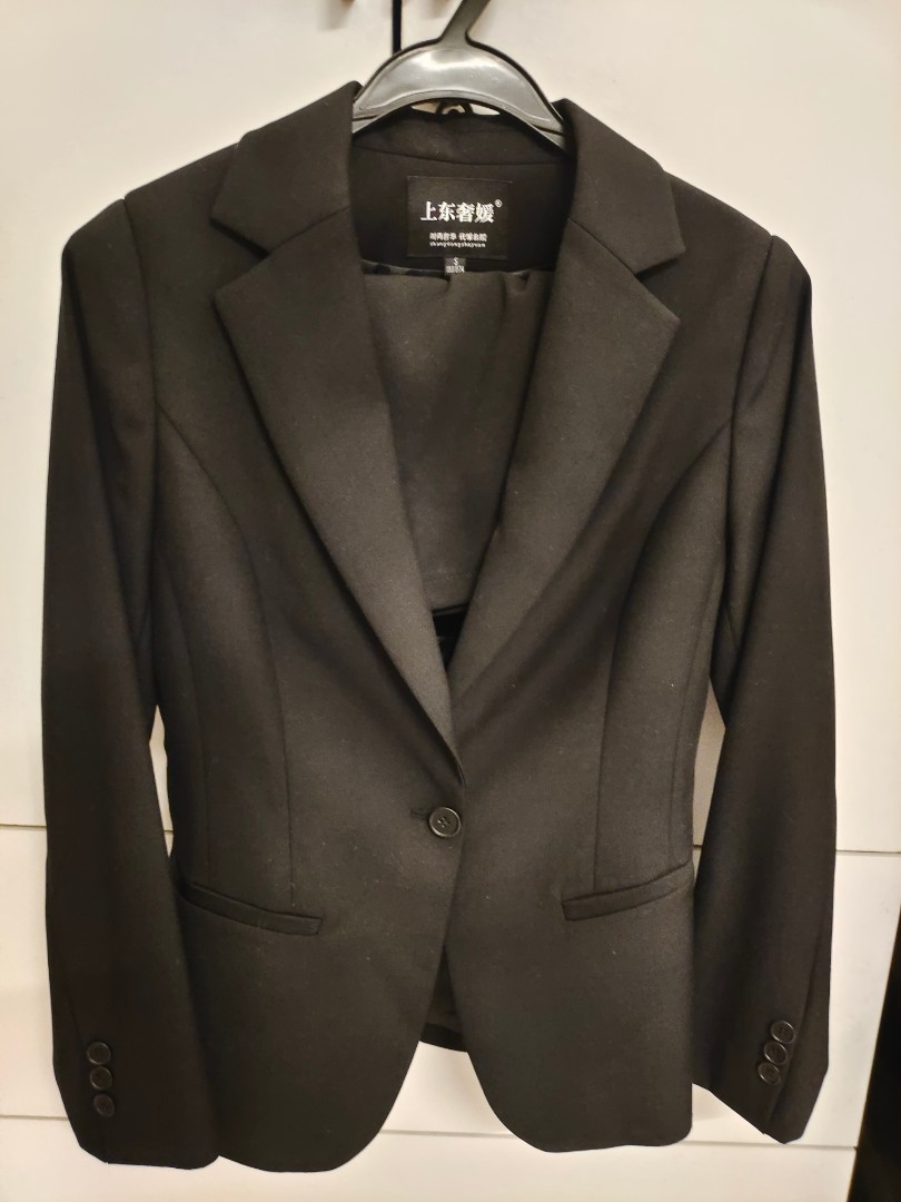 women black coats, formal official 