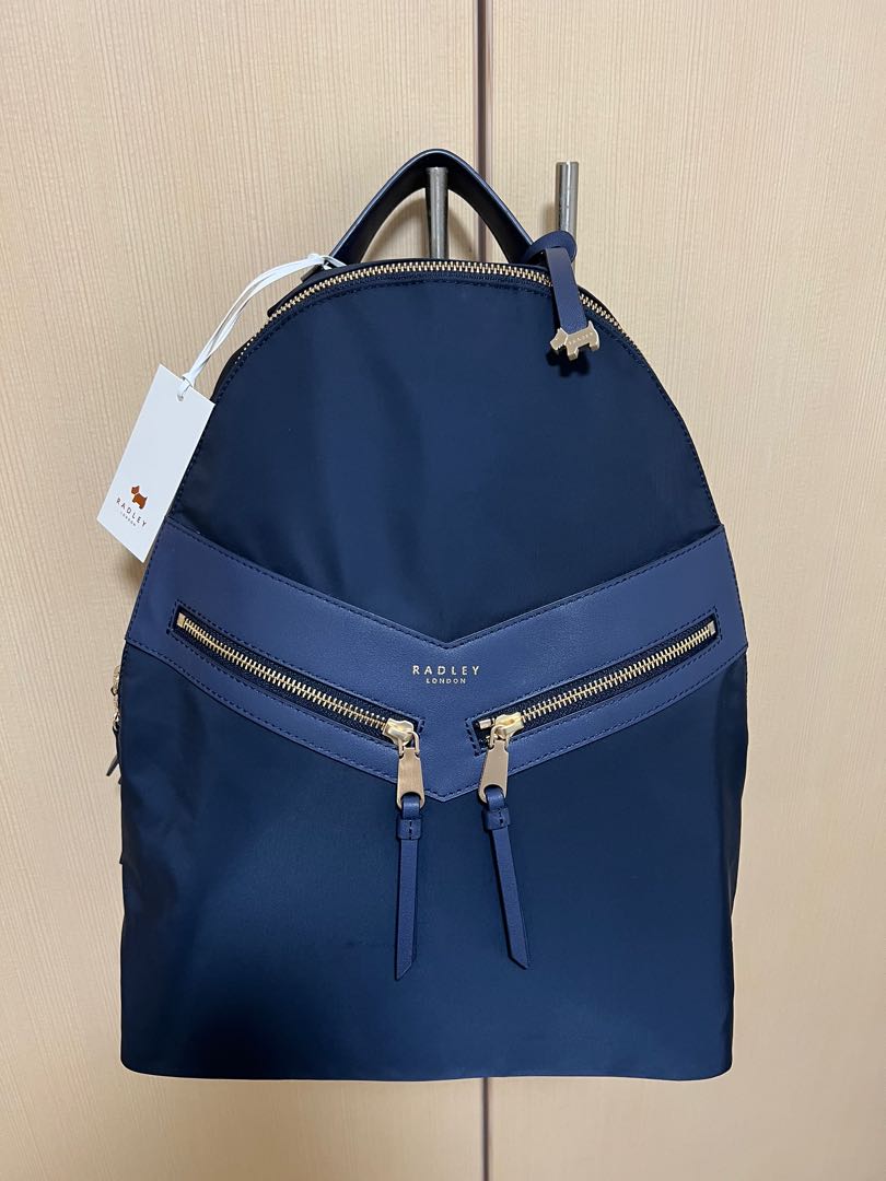 100 authentic Radley Navy Nyolon Laptop Backpack, Women's Fashion