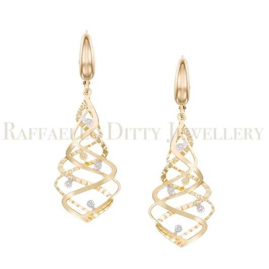 Real gold shop drop earrings