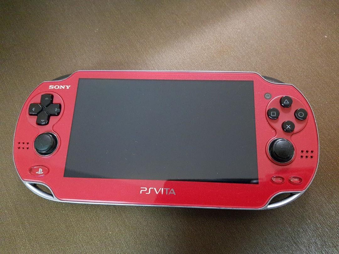 24 HOURS SALE Used Playstation Vita 1000 red modded Video Gaming