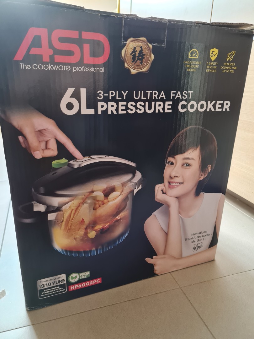 6L ASD pressure cooker, TV & Home Appliances, Kitchen Appliances