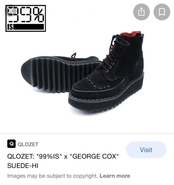 99%is x GEORGE COX SUEDE-HI UK 6 [85%NEW], 女裝, 鞋, 靴- Carousell