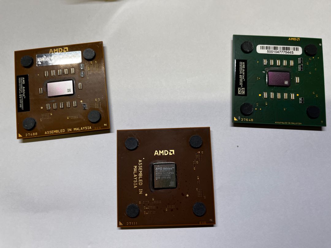 早期 AMD athlon CPU 三粒, 電腦＆科技, 電腦周邊及配件, 其他 - Carousell