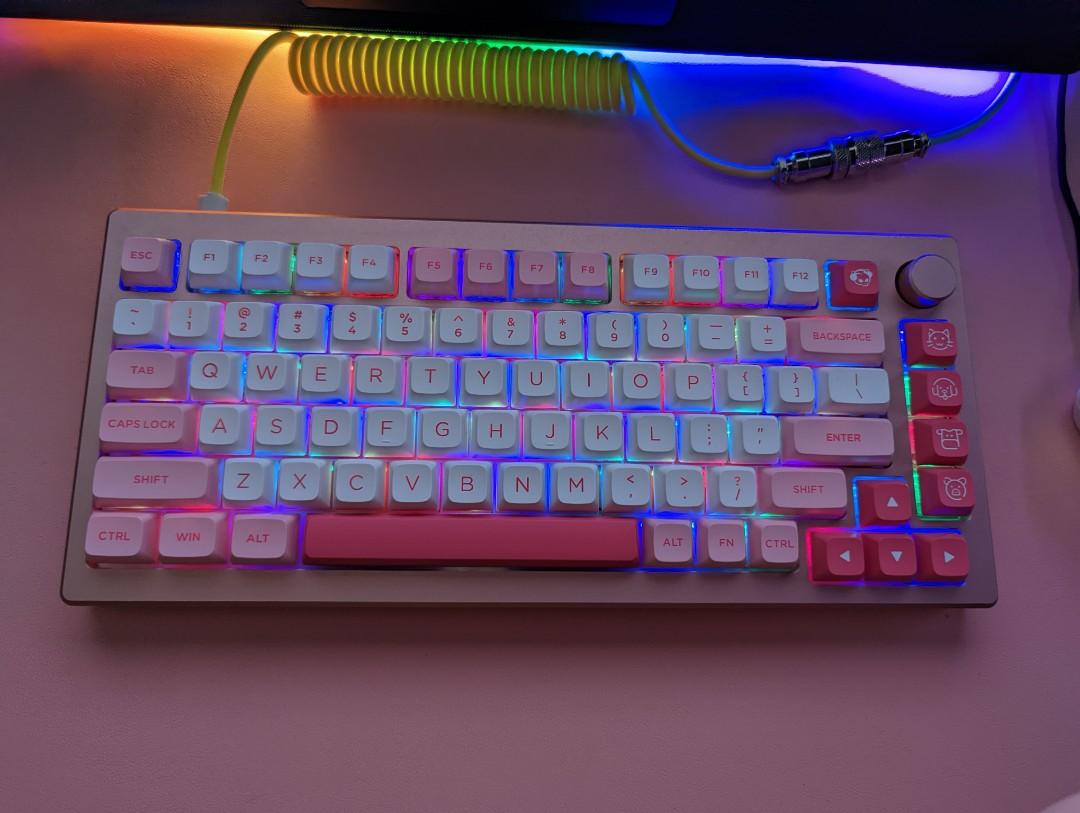 Akko MOD 007 Sakura Pink 75% Keyboard (Barebones no switches or keycaps ...