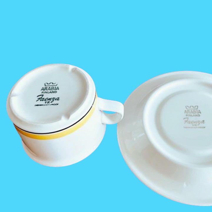 ARABIA FINLAND authentic set (Category: Coffee & Tea Tableware) located in Ocampo. Submitted by dtpolo_shop (Listing ID 1159963546, Image 2). Description: ARABIA FINLAND Faenza yellow Vgc Rare set ₱880 duo / 7 available #arabiafinland #faenzayellow #dinnerplate #dinnerware #kitchenware #rare #collectible #collectible #dishwasherproof #plates #faenza #decor .