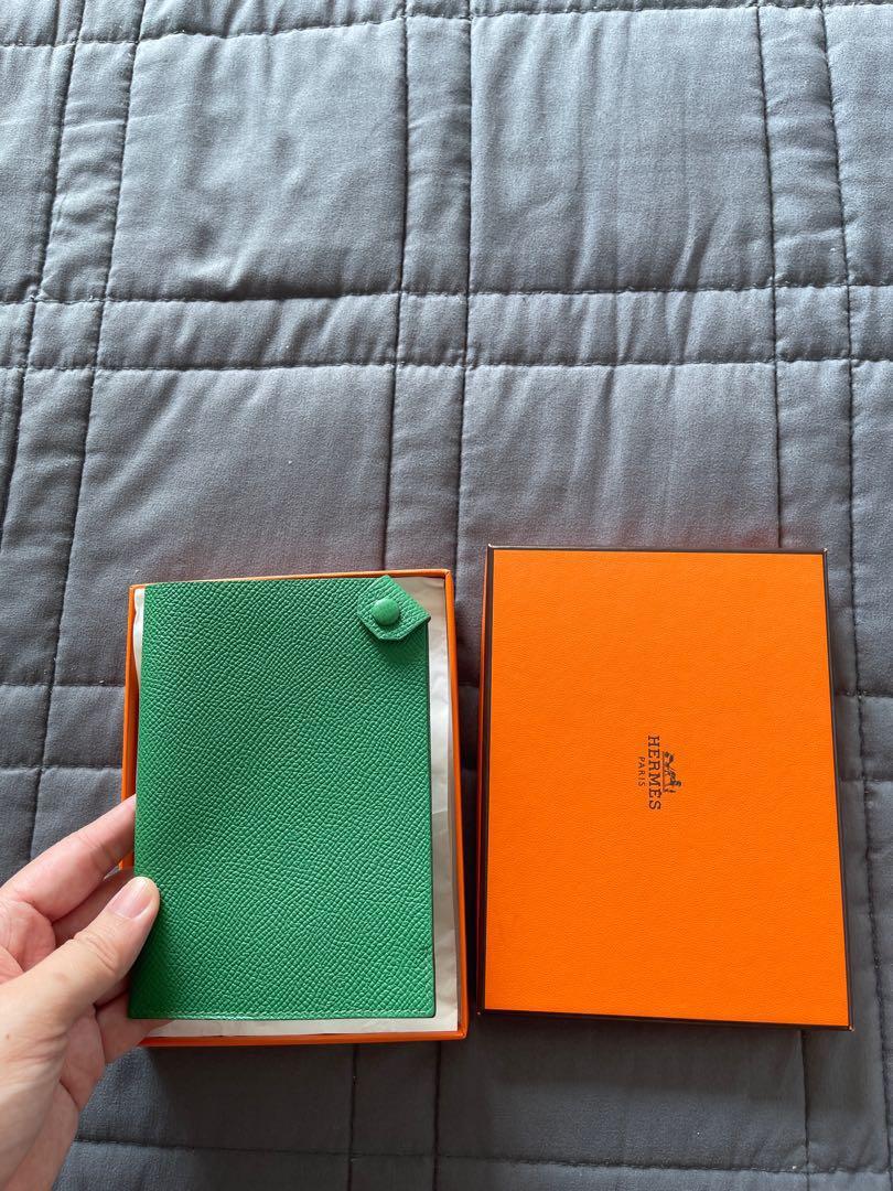 Authenticated Used HERMES Hermes Tarmac PM Passport Case Vo Epsom